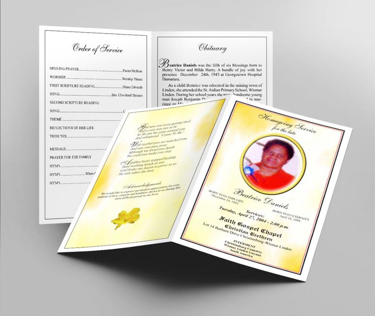 Funeral Programmes: Funeral Programmes by K & R Designs